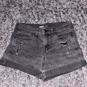 Old Navy Black Distressed Jean Shorts
